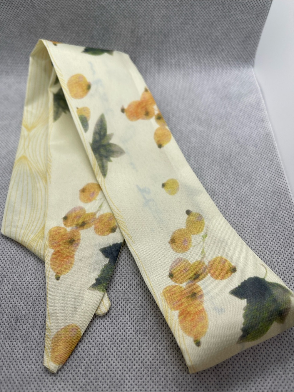 Cream Floral Print Twilly Scarf - Women Accessories
